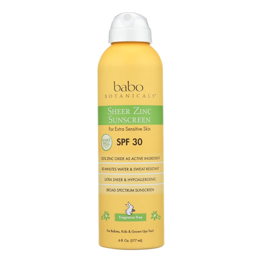 Babo Botanicals - Sunscreen - Fragrance Free - 1 Each - 6 Fl Oz.