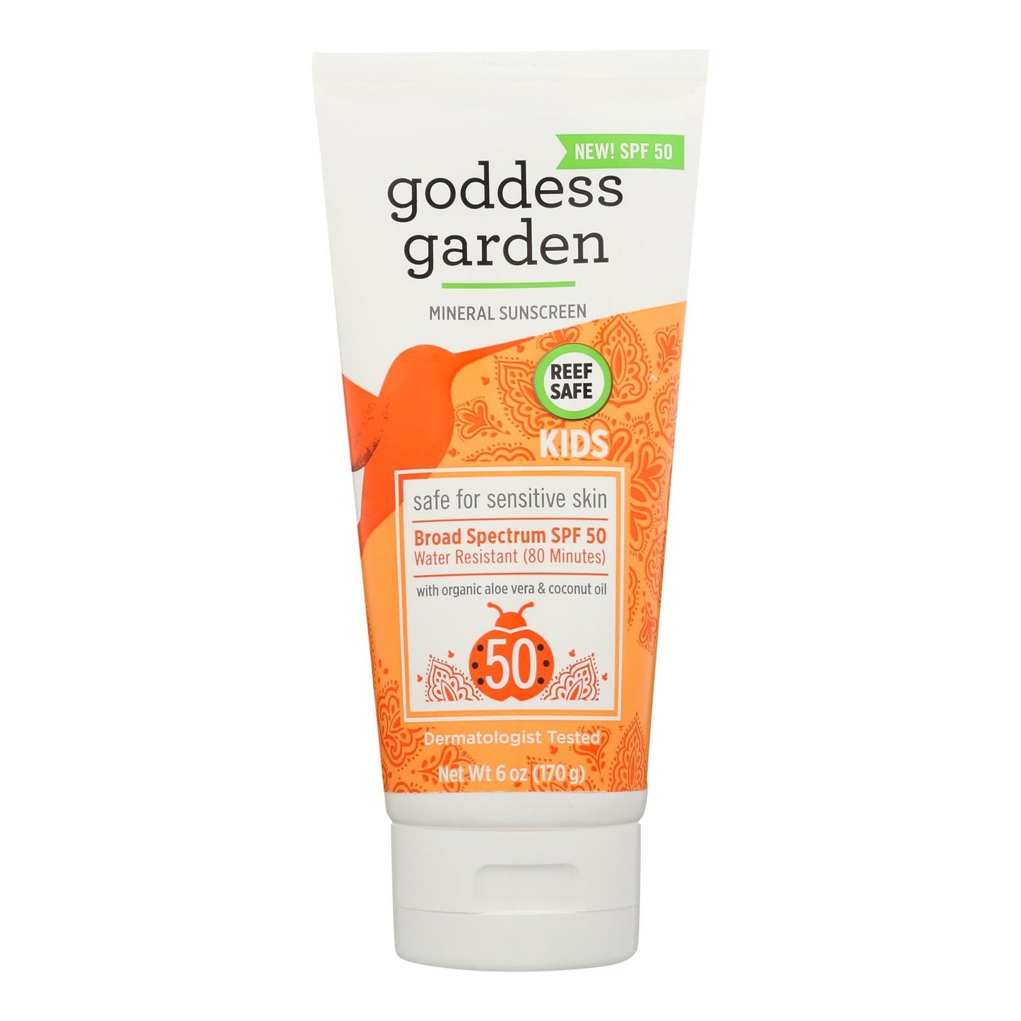 Goddess Garden - Snscrn Kids Natural Spf50 Tbe - 1 Each 1-6 Oz