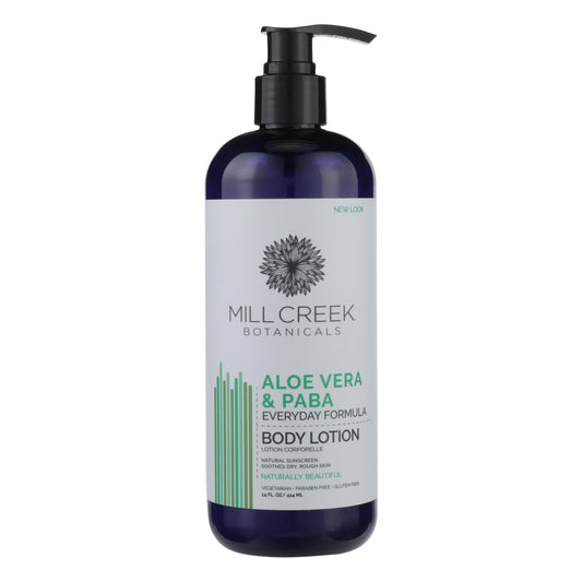 Mill Creek Botanicals Aloe Vera & Paba Moisturizing Lotion  - 1 Each - 14 Fz