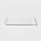 16" x 10" Porcelain Rectangular Rimmed Serving Platter White - Threshold™