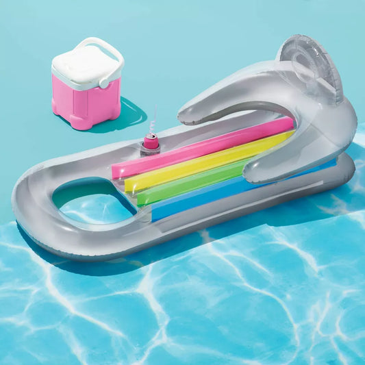 Fashion Pool Lounge Float Silver - Sun Squad™