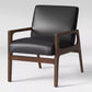 Peoria Wood Armchair Black Faux Leather - Project 62™