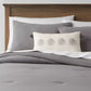 King Reversible Holbrook Relaxed Washed Comforter & Sham Set with Decorative Throw Pillow Dark Gray - Threshold™