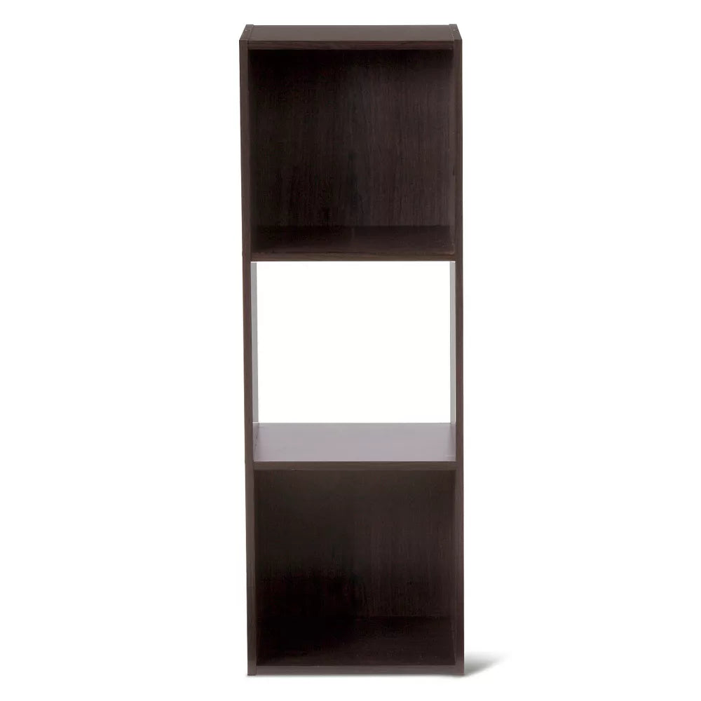 11" 3 Cube Organizer Shelf Dark Brown - Room Essentials™