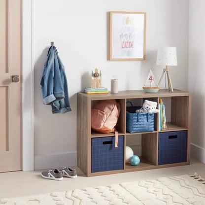 Small Woven Rectangle Storage Basket Blue - Brightroom™